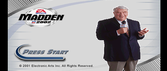 Madden NFL 2002 Title Screen